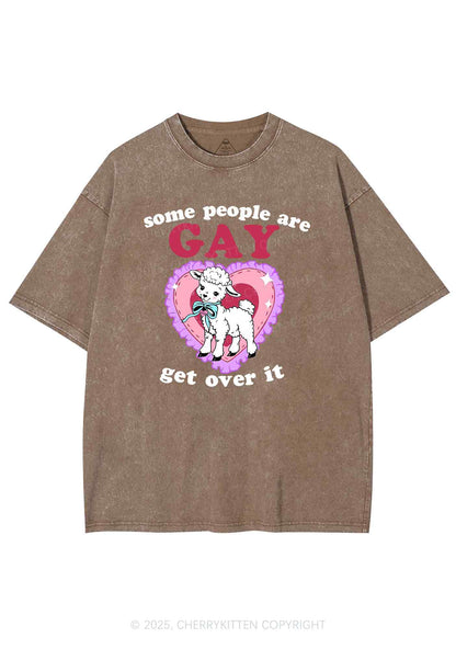 Some People Are Gay Pride Y2K Shirts Washed Tee Cherrykitten