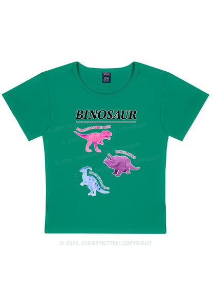 Binosaur Pride Y2K Baby Tee Cherrykitten