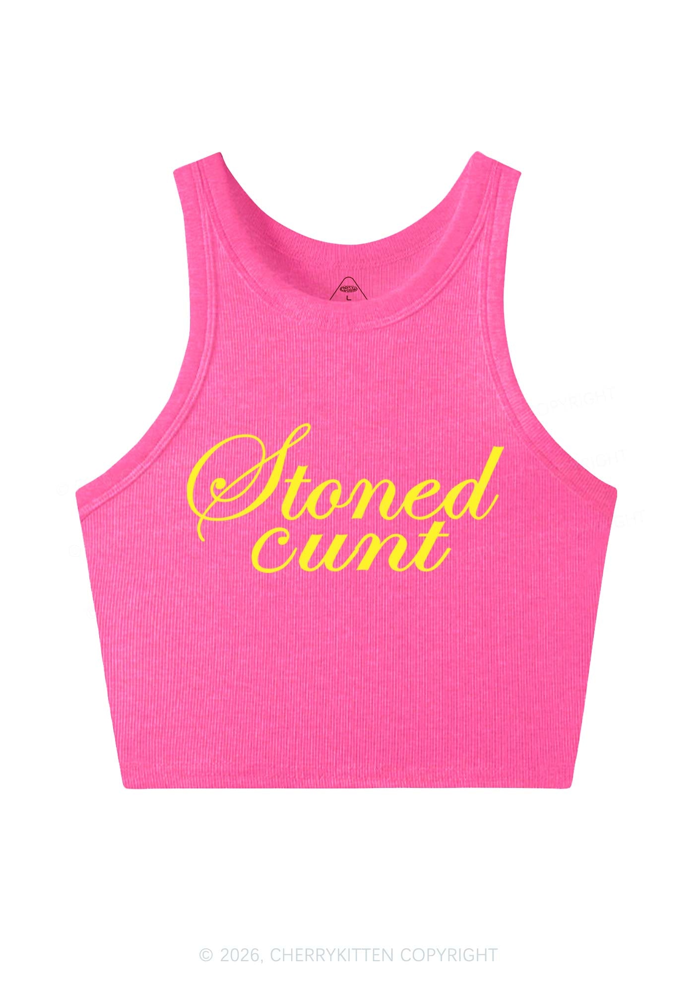 Stoned Cxxt Y2K Crop Tank Top Cherrykitten
