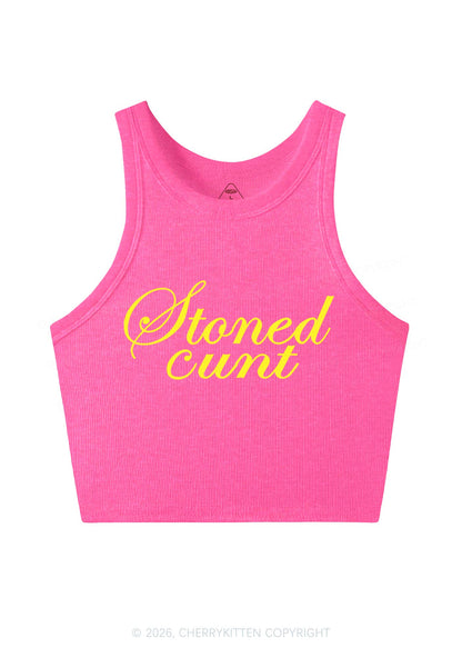 Stoned Cxxt Y2K Crop Tank Top Cherrykitten