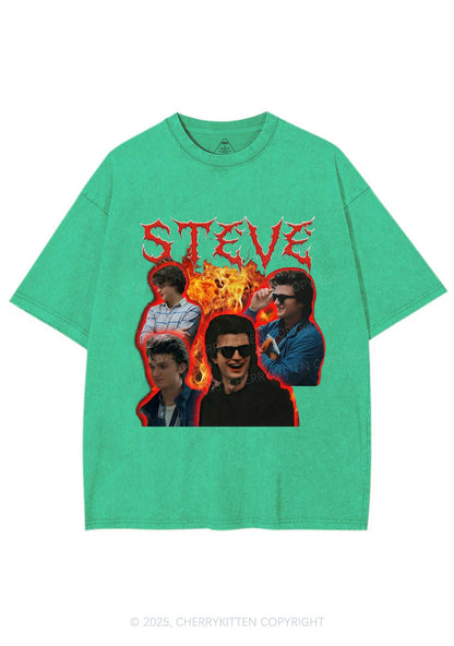 SH Flame Vibe Y2K Shirts Washed Tee Cherrykitten