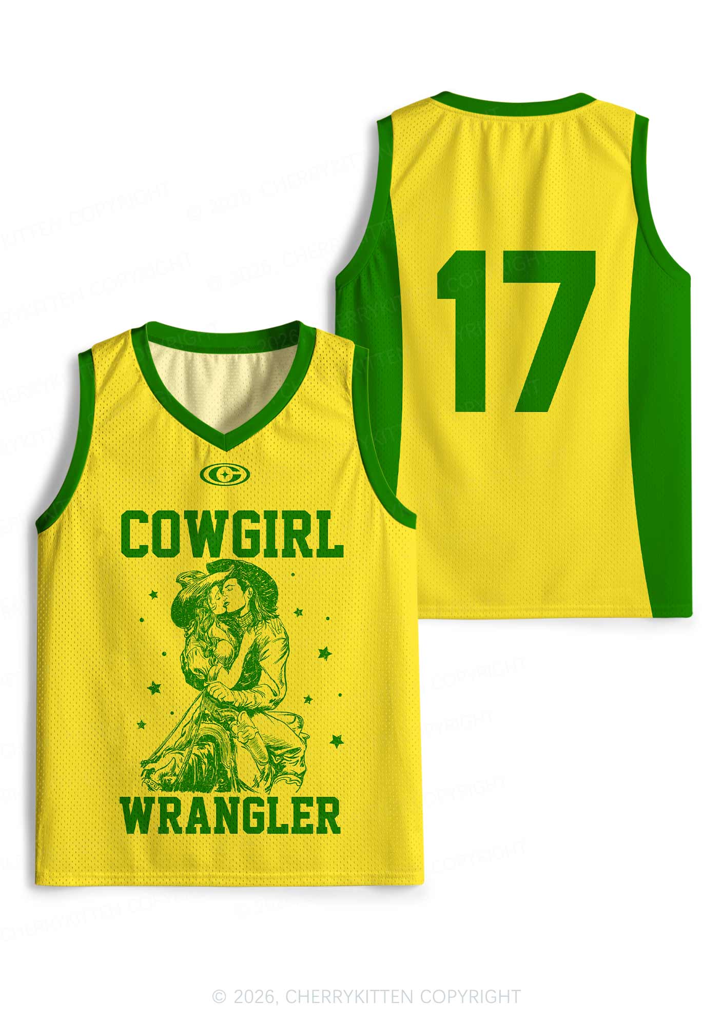 Yellow Cowgirl Wrangler Pride Y2K Sport Jersey Tank Cherrykitten