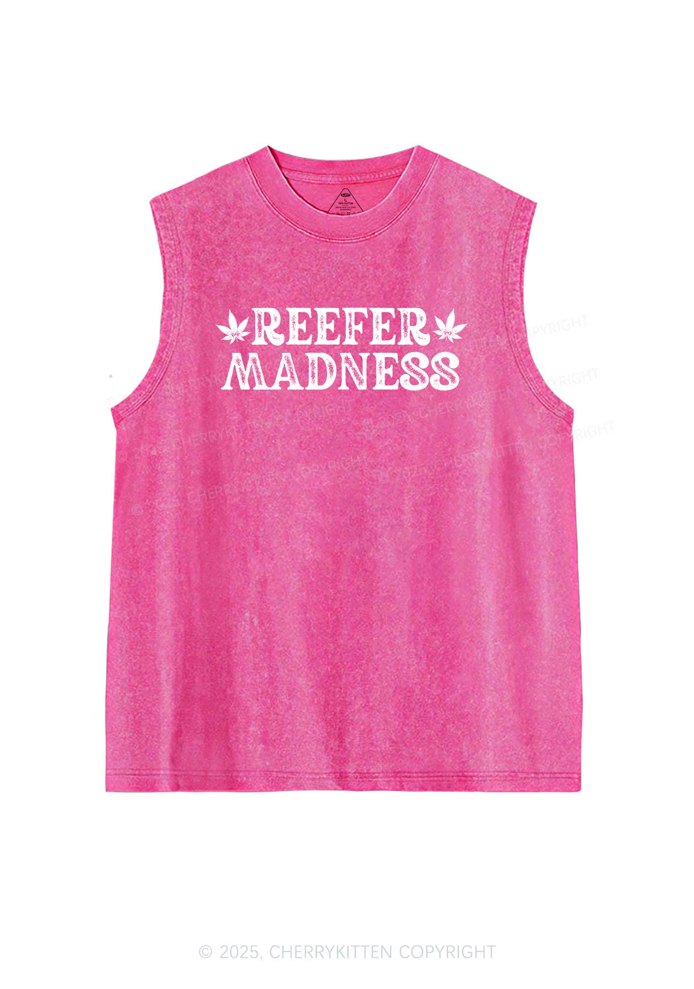 Green Madness Y2K Washed Muscle Tank Cherrykitten