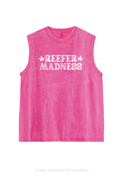 Green Madness Y2K Washed Muscle Tank Cherrykitten