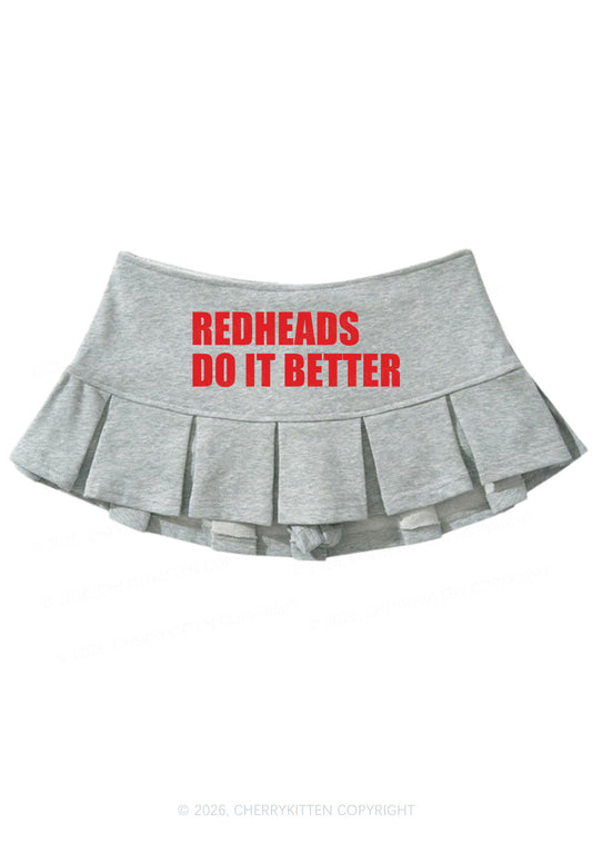 Redheads Do It Better Y2K Mini Pleated Skirts Cherrykitten