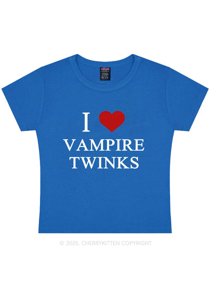 I Love Vampire Twinks Y2K Baby Tee Cherrykitten
