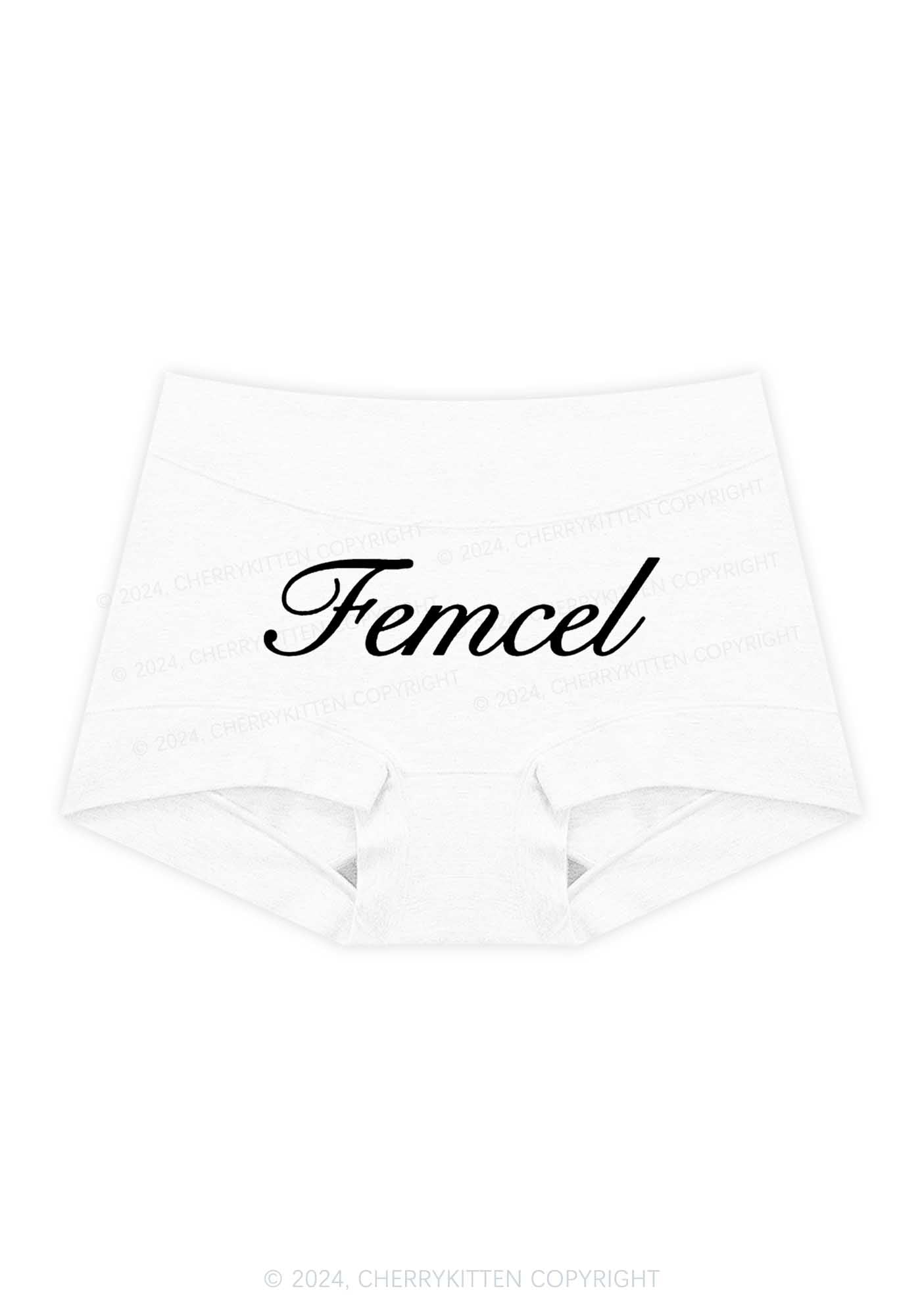 Femcel Y2K Mid Rise Waist Boyshort Cherrykitten