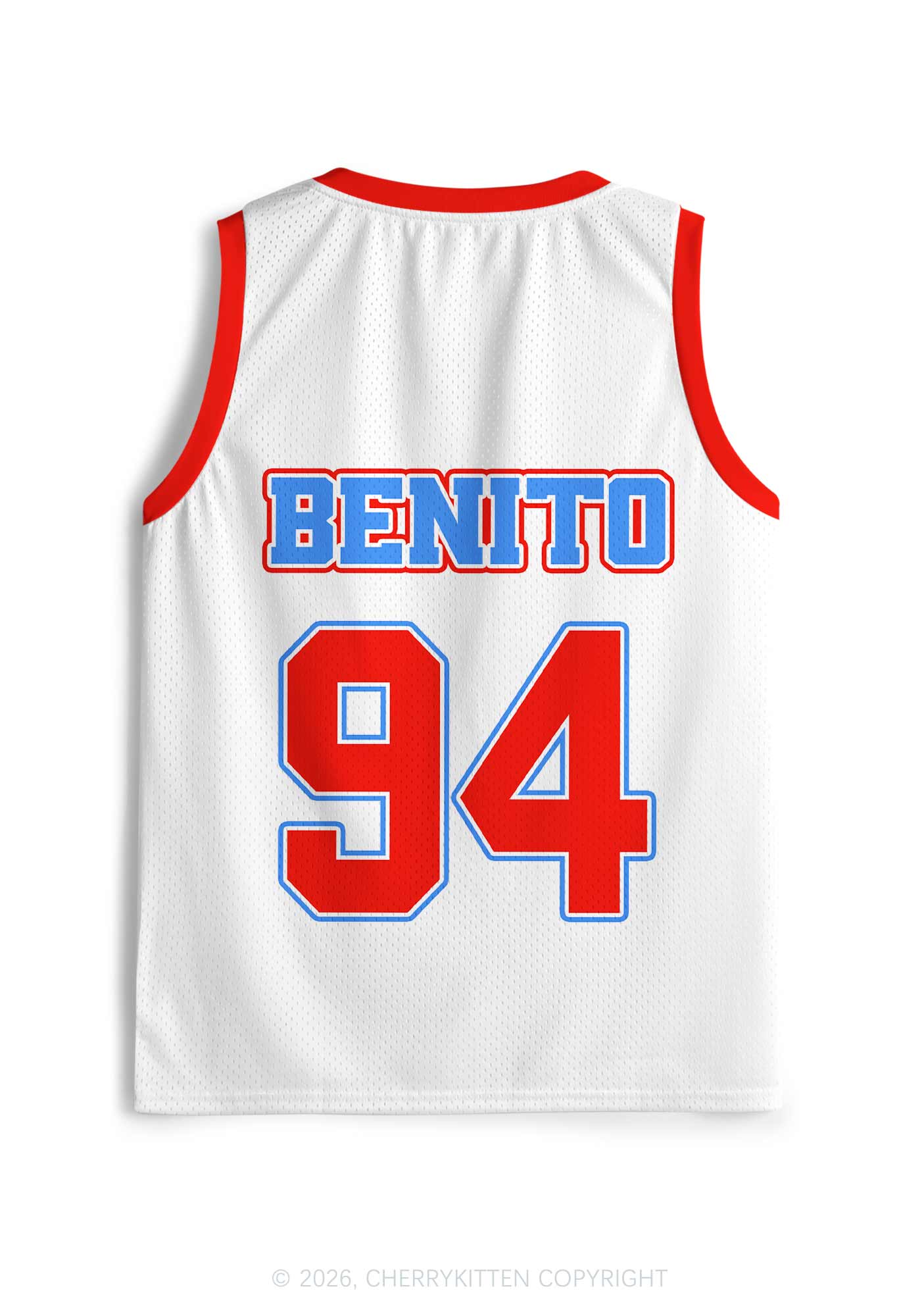 Red Blue Stripe Bunny Y2K Sport Jersey Tank Cherrykitten
