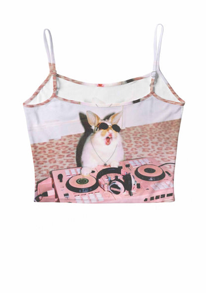 Dj Bunny Y2K Mesh Cami Tank Cherrykitten