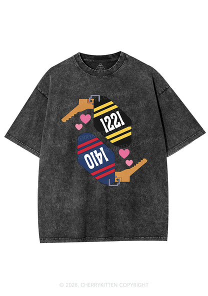 Retro Key Tag HR Y2K Shirts Washed Tee Cherrykitten