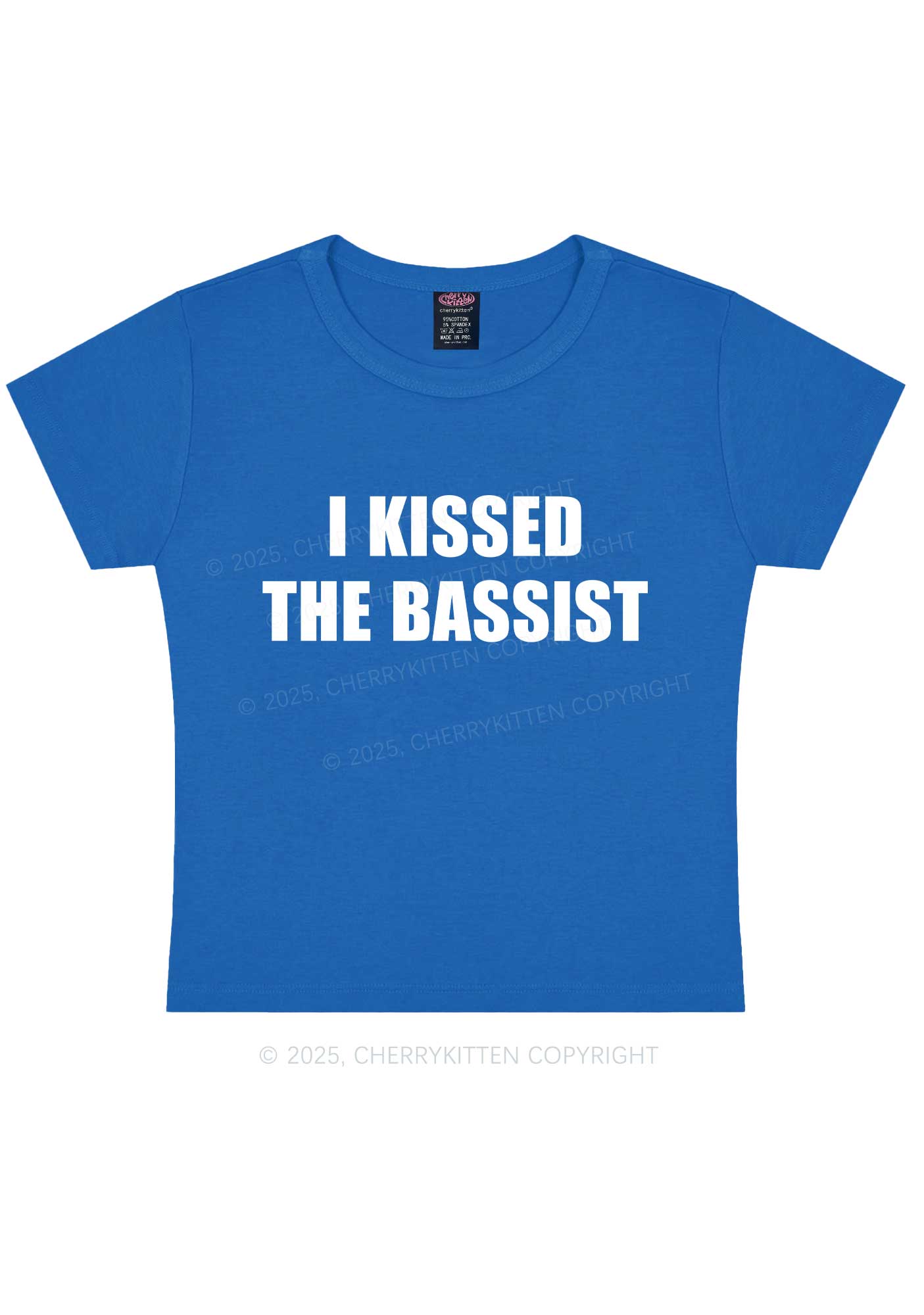 I Kissed The Bassist Y2K Baby Tee Cherrykitten