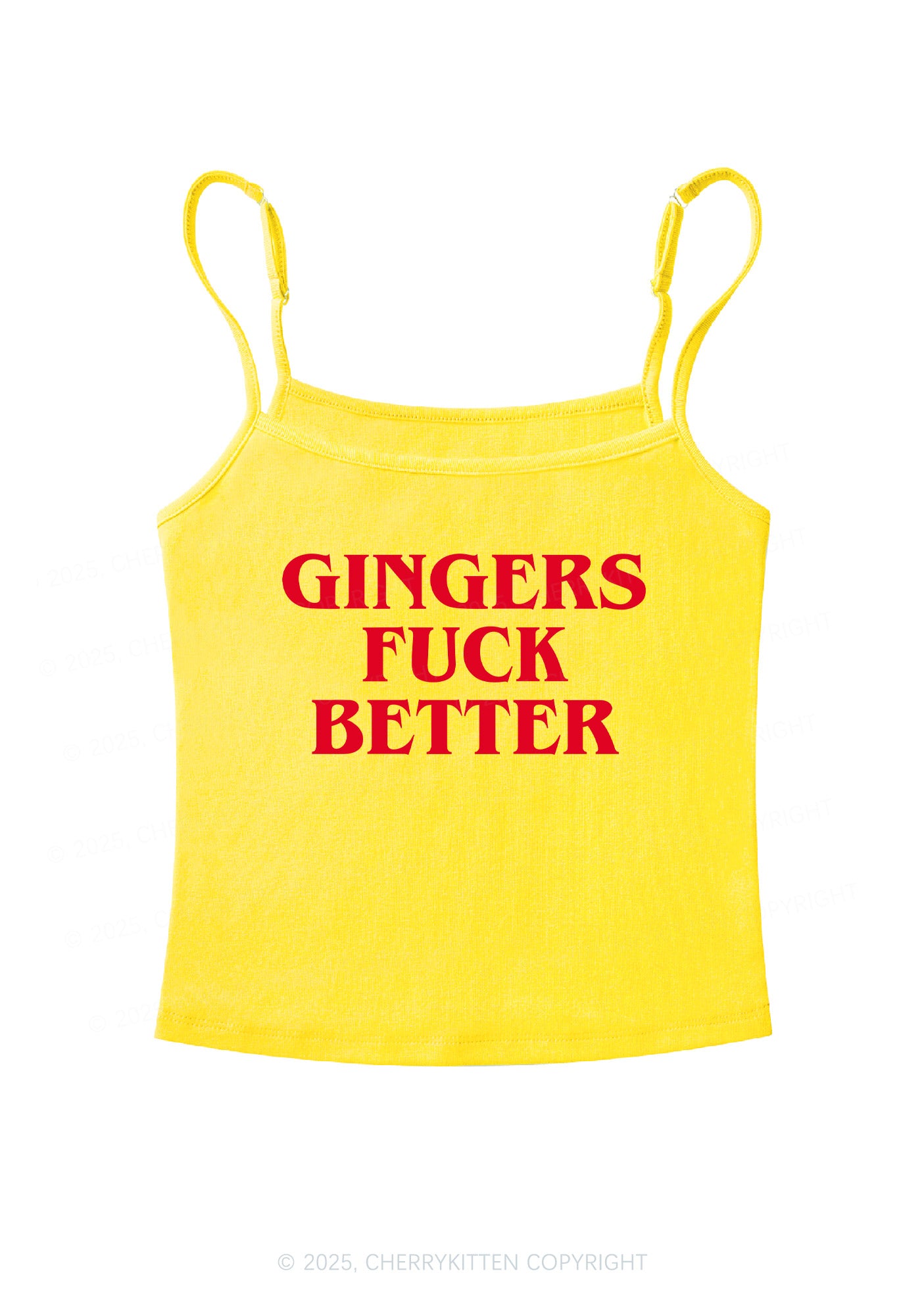 Gingers Fxxk Better Y2K Spaghetti Strap Cami Cherrykitten
