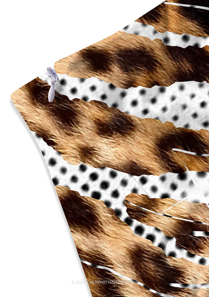Wild Dots Y2K Print Mini Skirt Cherrykitten