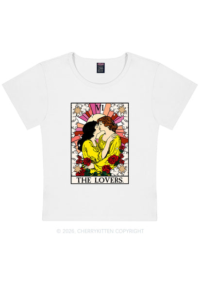 Kissing Lesbians Pride Y2K Baby Tee Cherrykitten
