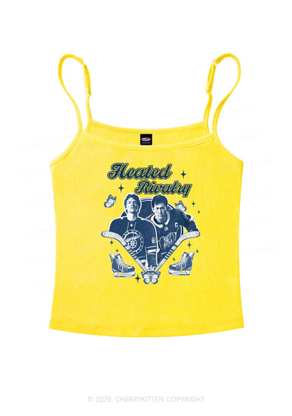 Retro Hockey Elements Y2K Spaghetti Strap Cami Cherrykitten