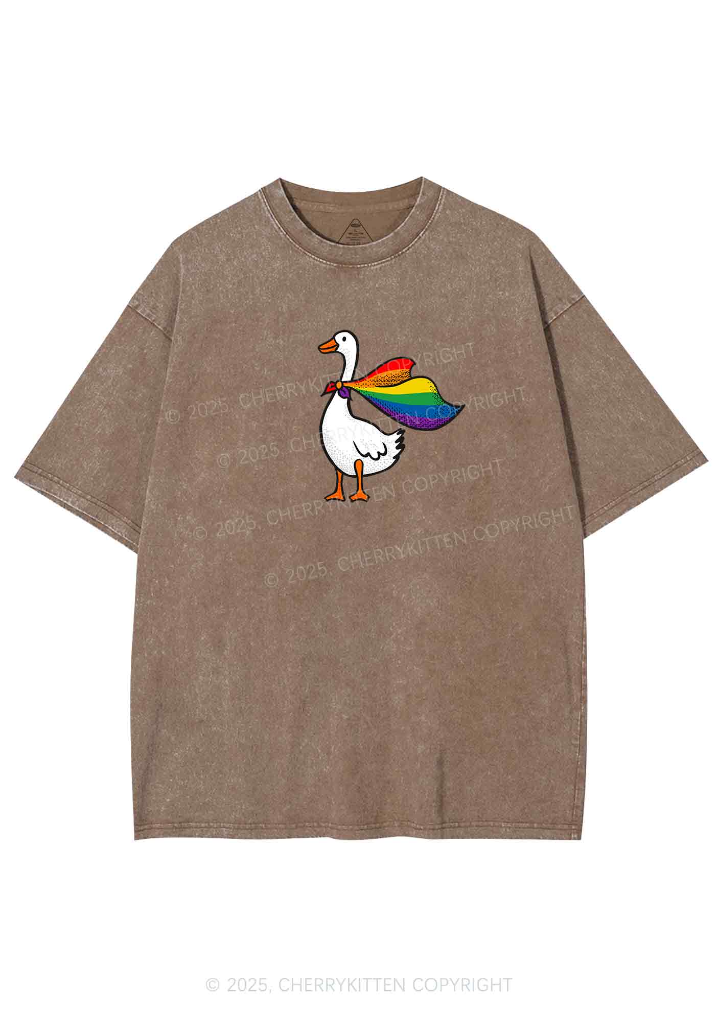 Pride Goose Y2K Shirts Washed Tee Cherrykitten