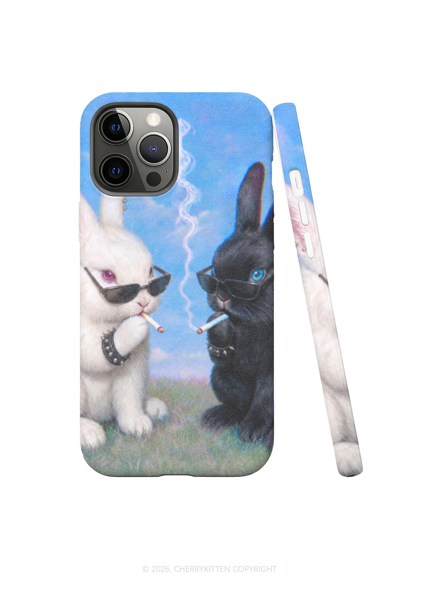 Smoking Punk Bunny Y2K Phone Case Cherrykitten