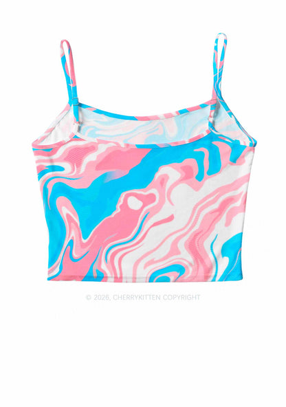 Trans Liquid Tie Dye Pride Y2K Mesh Cami Tank Cherrykitten