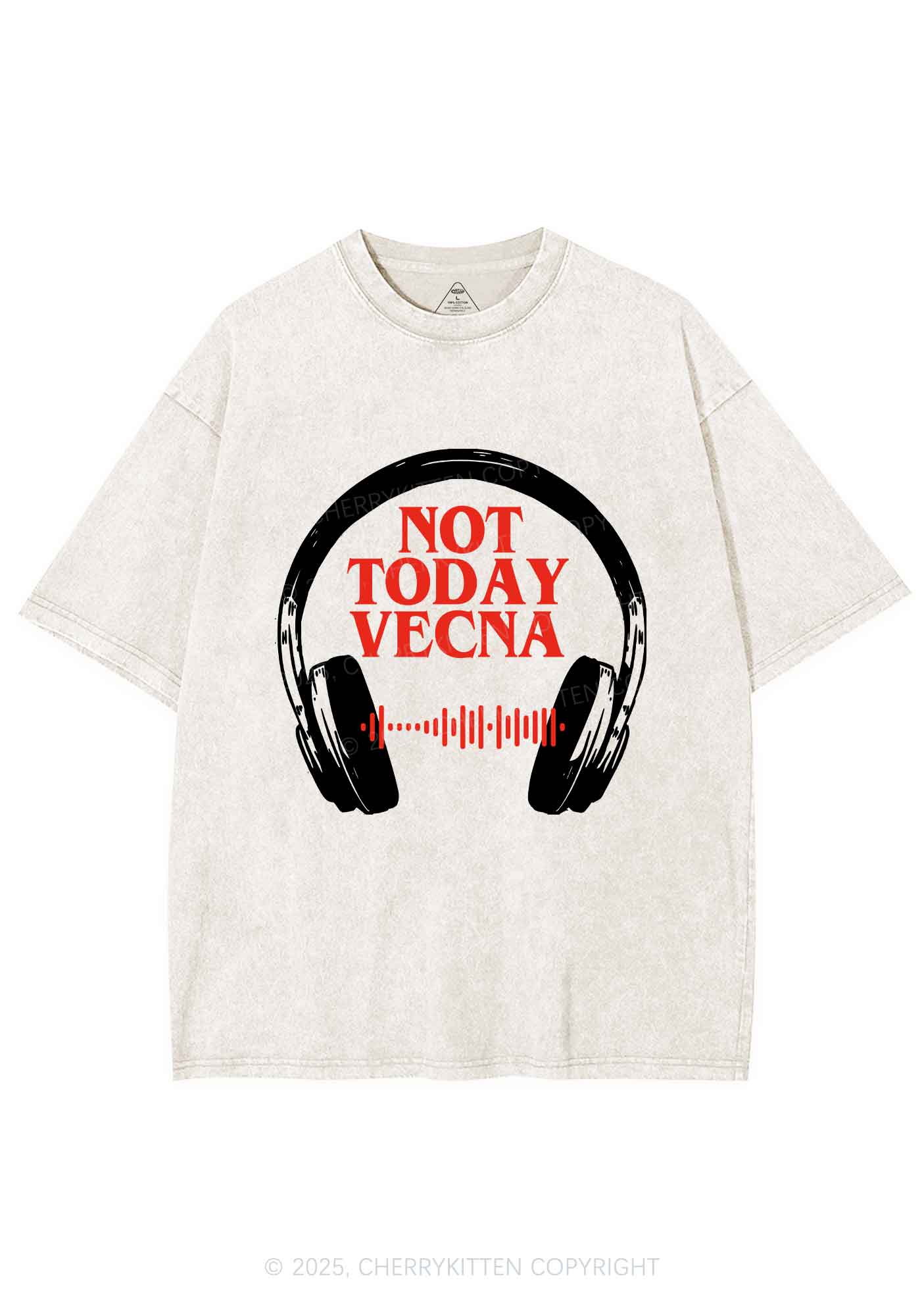 Custom Spotify Code Not Today Y2K Shirts Washed Tee Cherrykitten