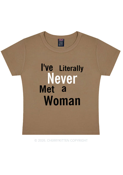 Never Met A Woman Pride Y2K Baby Tee Cherrykitten