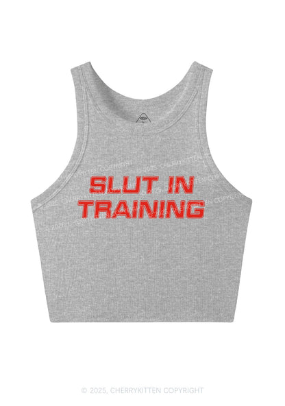 Slxt In Training Y2K Crop Tank Top Cherrykitten