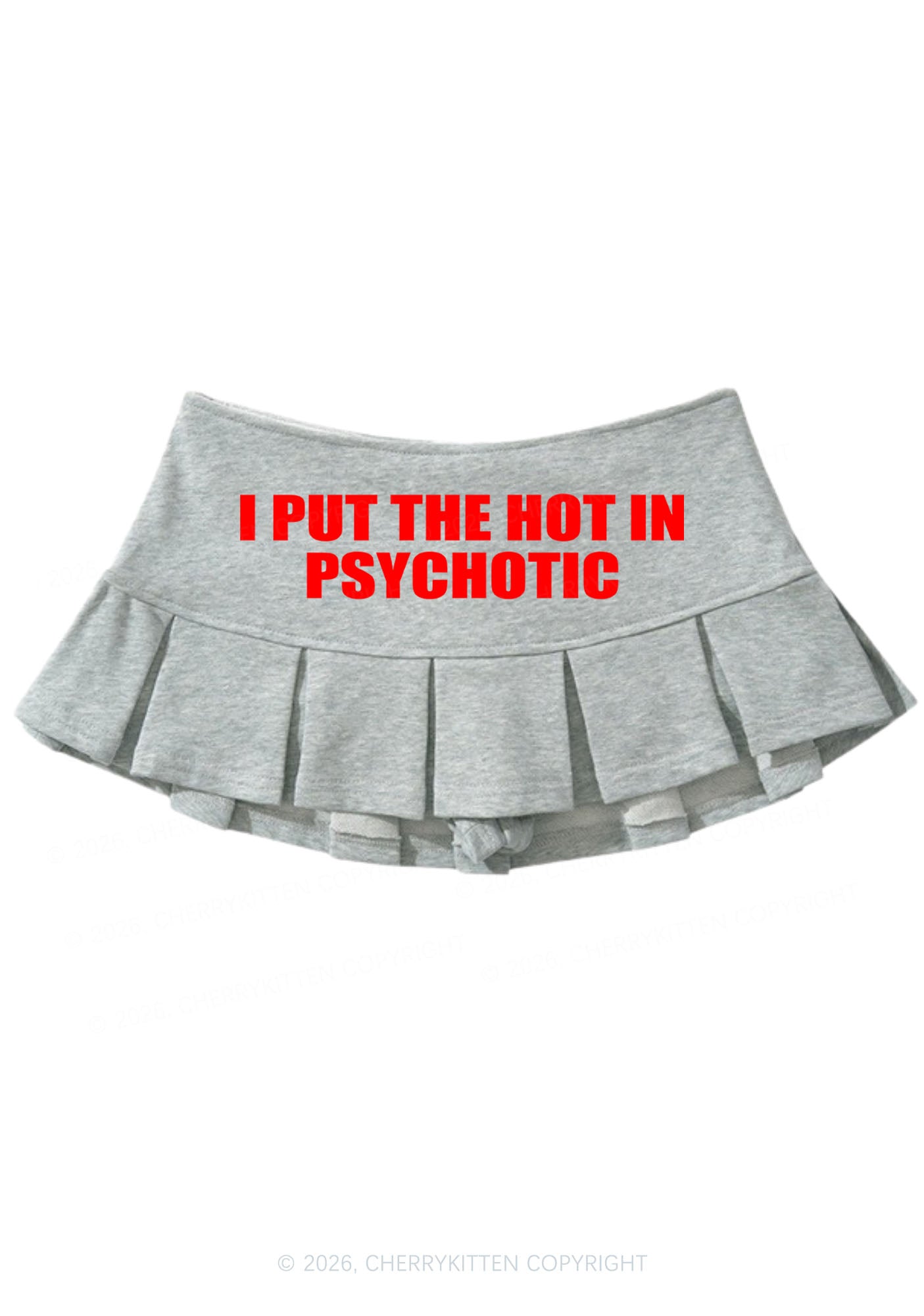 I Put The Hot In Psychotic Y2K Mini Pleated Skirts Cherrykitten