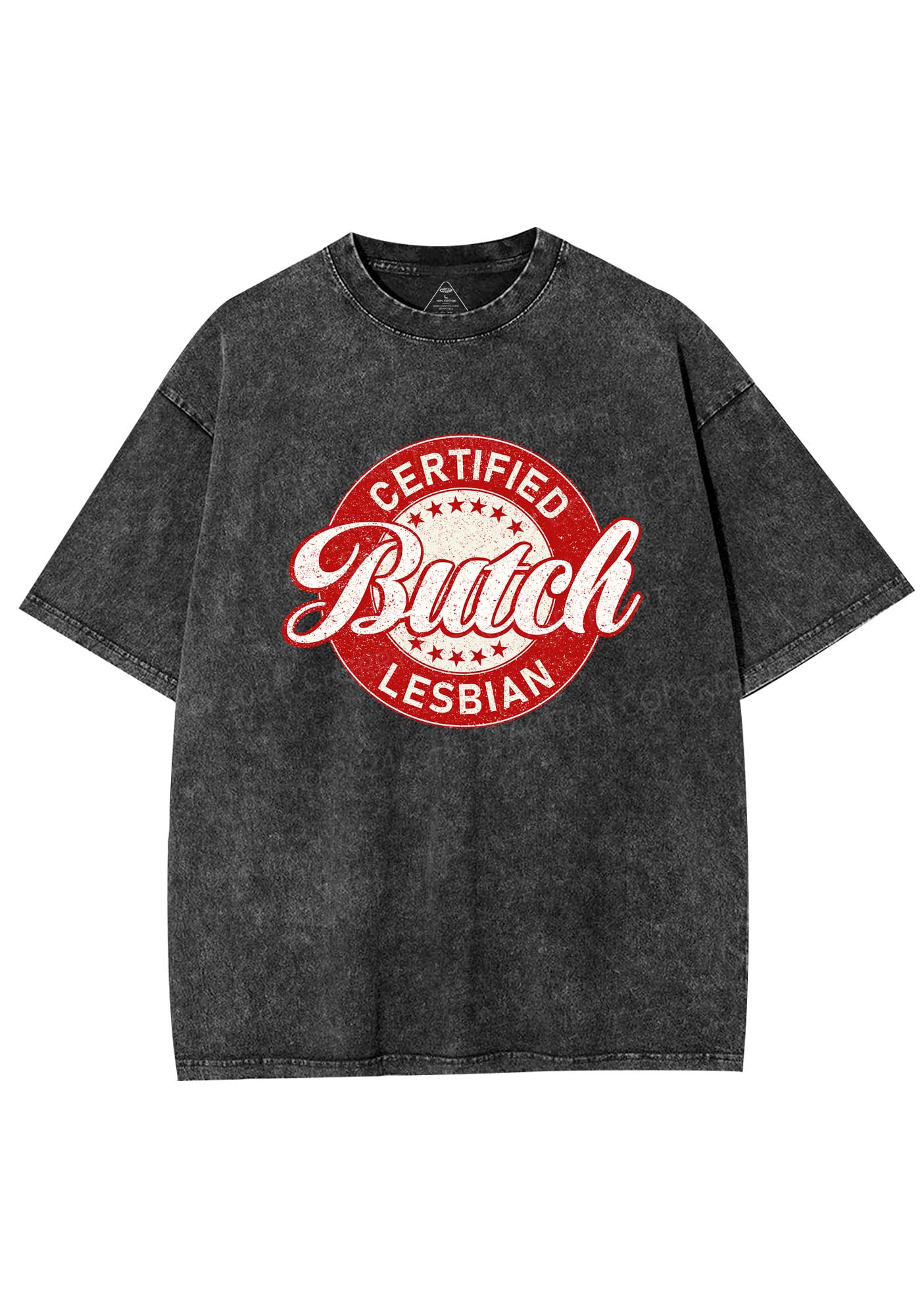 Certified Butch Lesbian Y2K Shirts Washed Tee Cherrykitten
