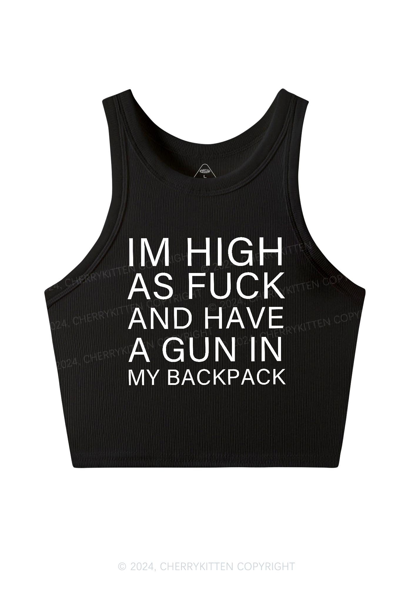 Im High Y2K Crop Tank Top Cherrykitten