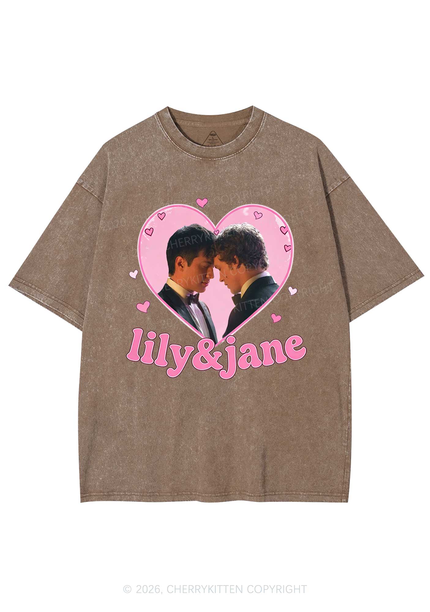 Lily And Jane HR Y2K Shirts Washed Tee Cherrykitten
