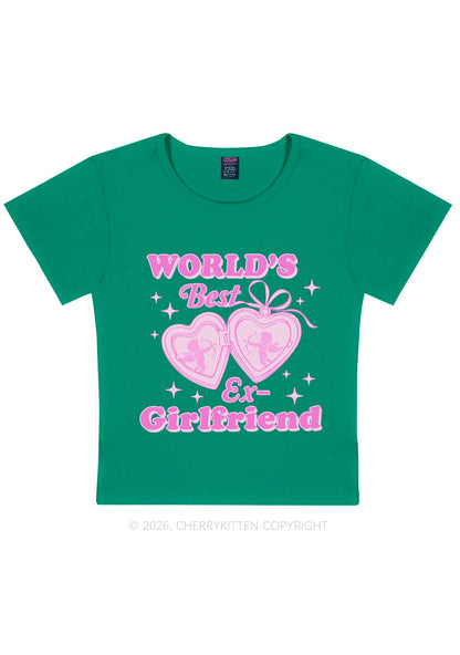 Worlds Best Ex GF Valentine's Day Y2K Baby Tee Cherrykitten