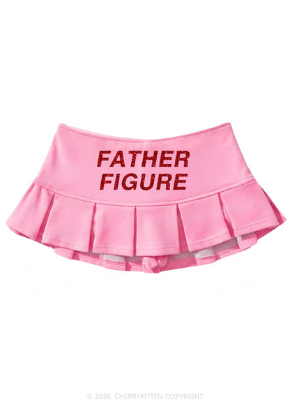 Glitter Father Figure Y2K Mini Pleated Skirts Cherrykitten