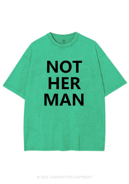 Not Her Man Y2K Shirts Washed Tee Cherrykitten