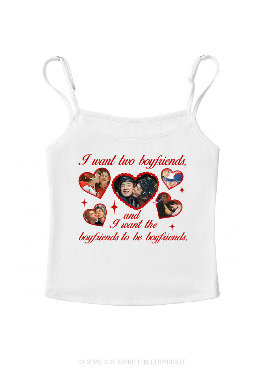 I Want Two Boyfriends HR Y2K Spaghetti Strap Cami Cherrykitten