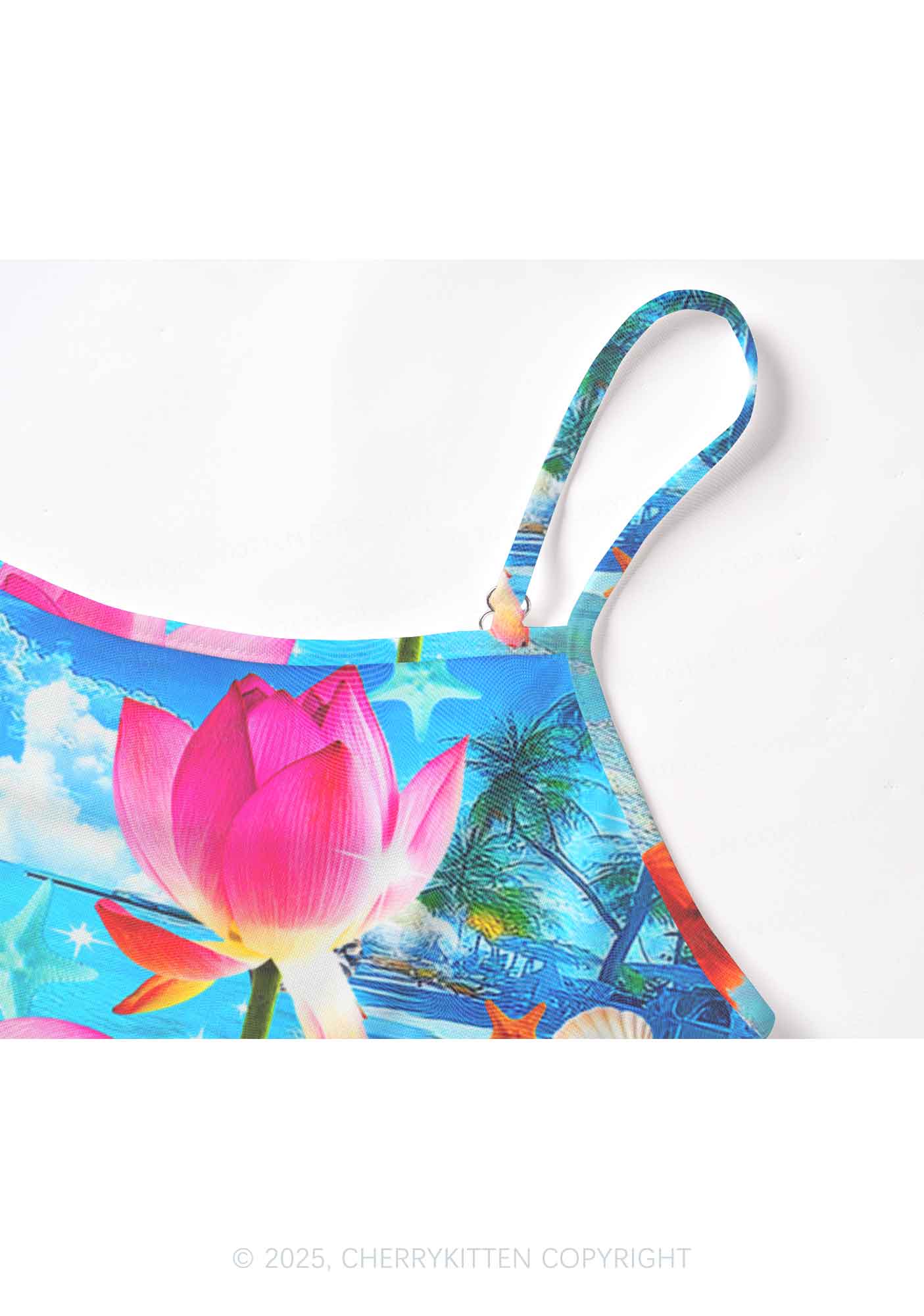 Seaside Lotus Y2K Mesh Cami Tank Cherrykitten