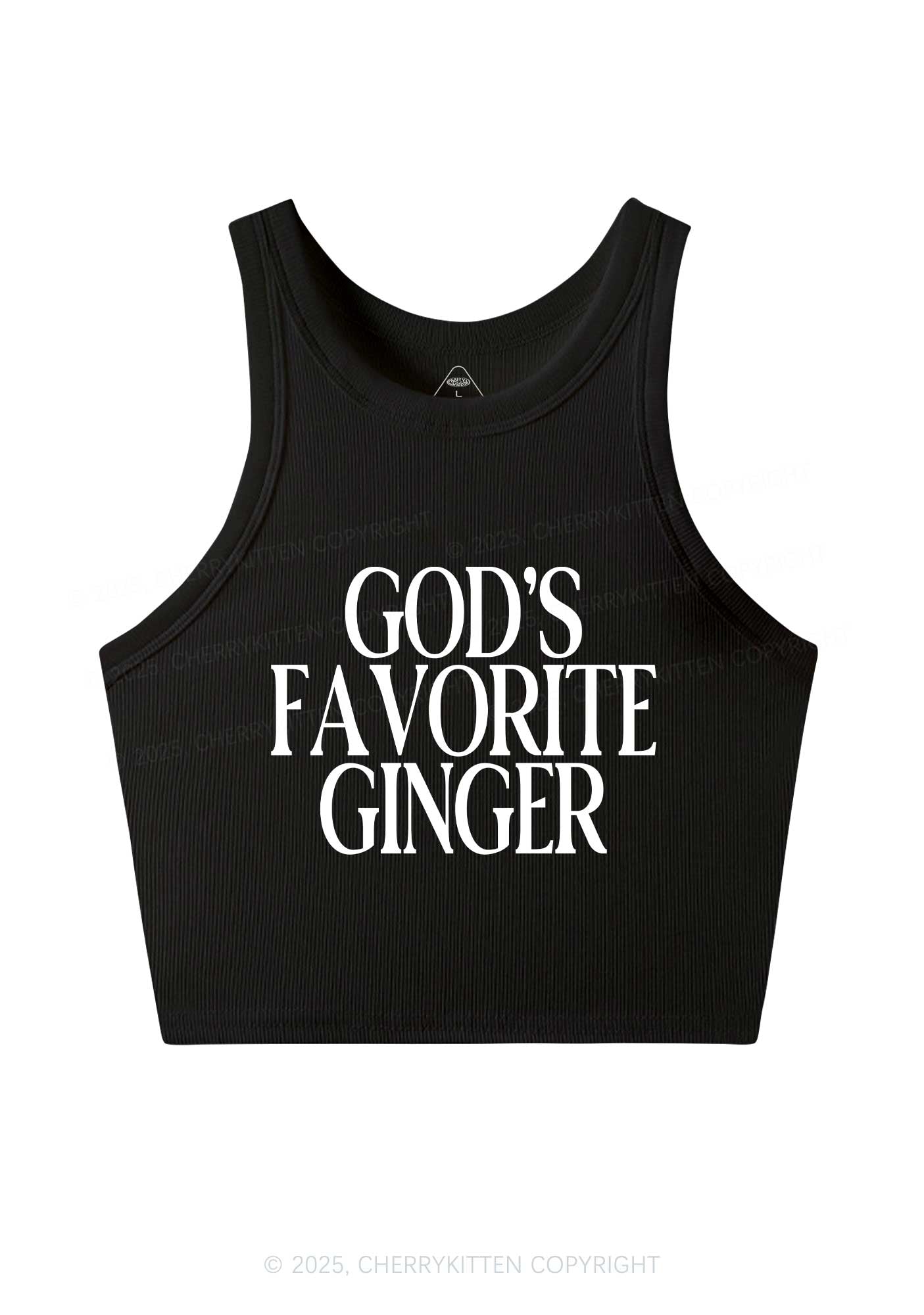 Gods Favorite Ginger Y2K Crop Tank Top Cherrykitten