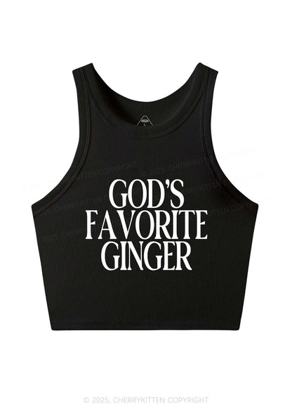 Gods Favorite Ginger Y2K Crop Tank Top Cherrykitten