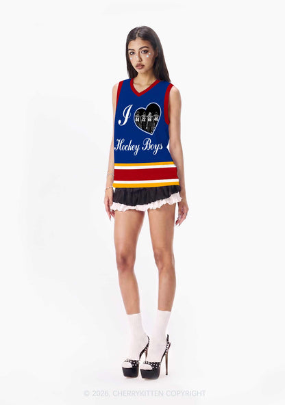 I Love Four Hockey Boys GG Y2K Sport Jersey Tank Cherrykitten