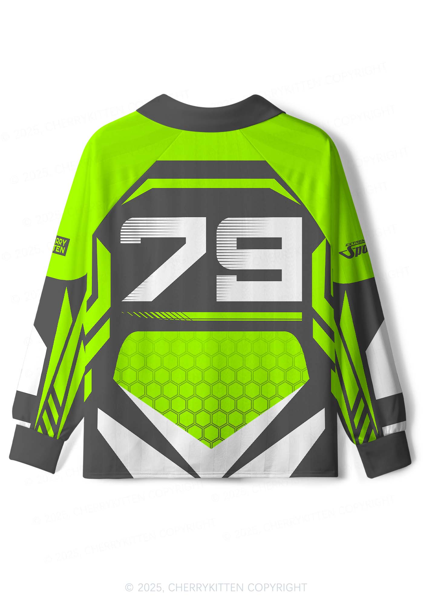 Custom Green Ride A DJ Y2K Sport Long Sleeve Jersey Shirts Cherrykitten