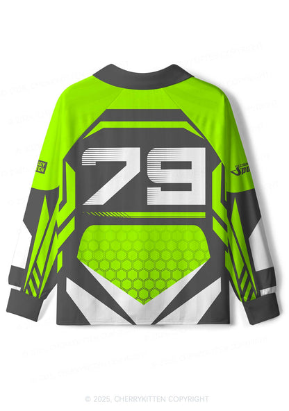 Custom Green Ride A DJ Y2K Sport Long Sleeve Jersey Shirts Cherrykitten
