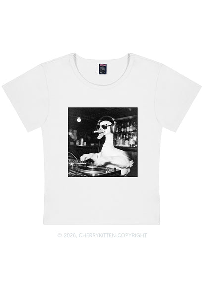 DJ Duck Y2K Baby Tee Cherrykitten