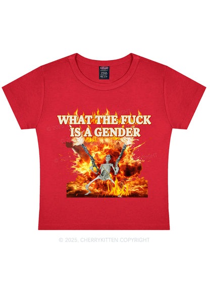 Skeleton Gender Y2K Baby Tee Cherrykitten