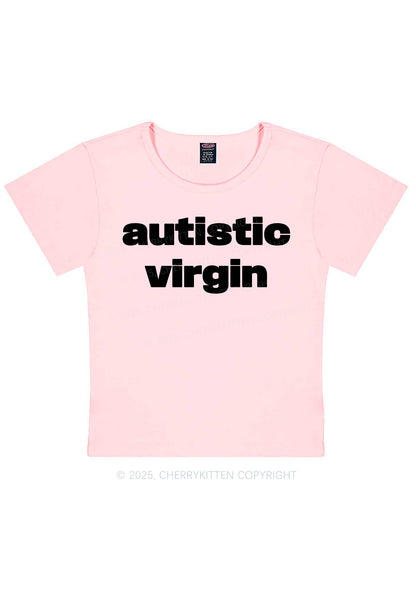 Autistic Virgin Y2K Baby Tee Cherrykitten