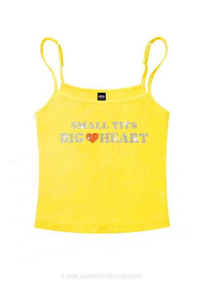 Rhinestone Big Heart Y2K Spaghetti Strap Cami Cherrykitten