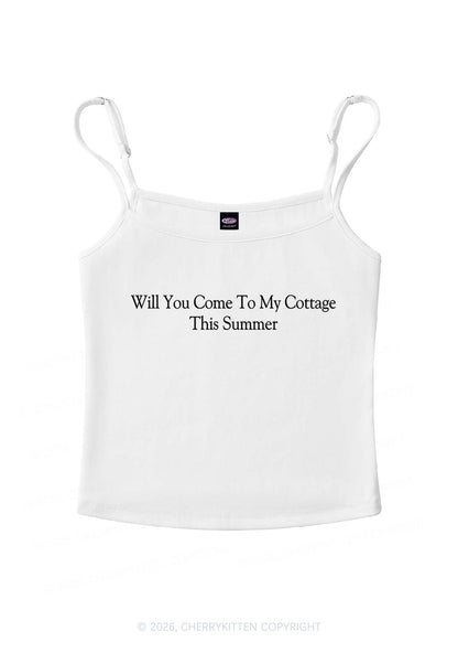 Will You Come To My Cottage HR Y2K Spaghetti Strap Cami Cherrykitten