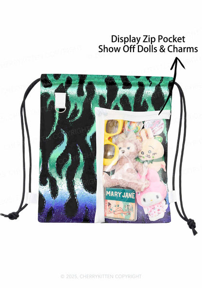 Gay Flame Pride Y2K Drawstring Itabag Backpack Cherrykitten