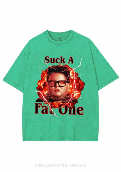 Suck A Fat One Y2K Shirts Washed Tee Cherrykitten