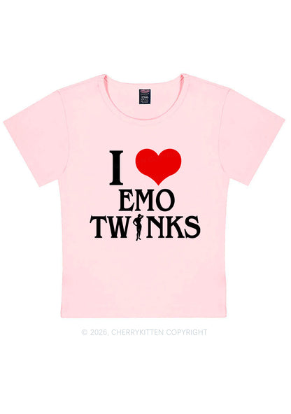 I Love Emo Twinks Pride Y2K Baby Tee Cherrykitten