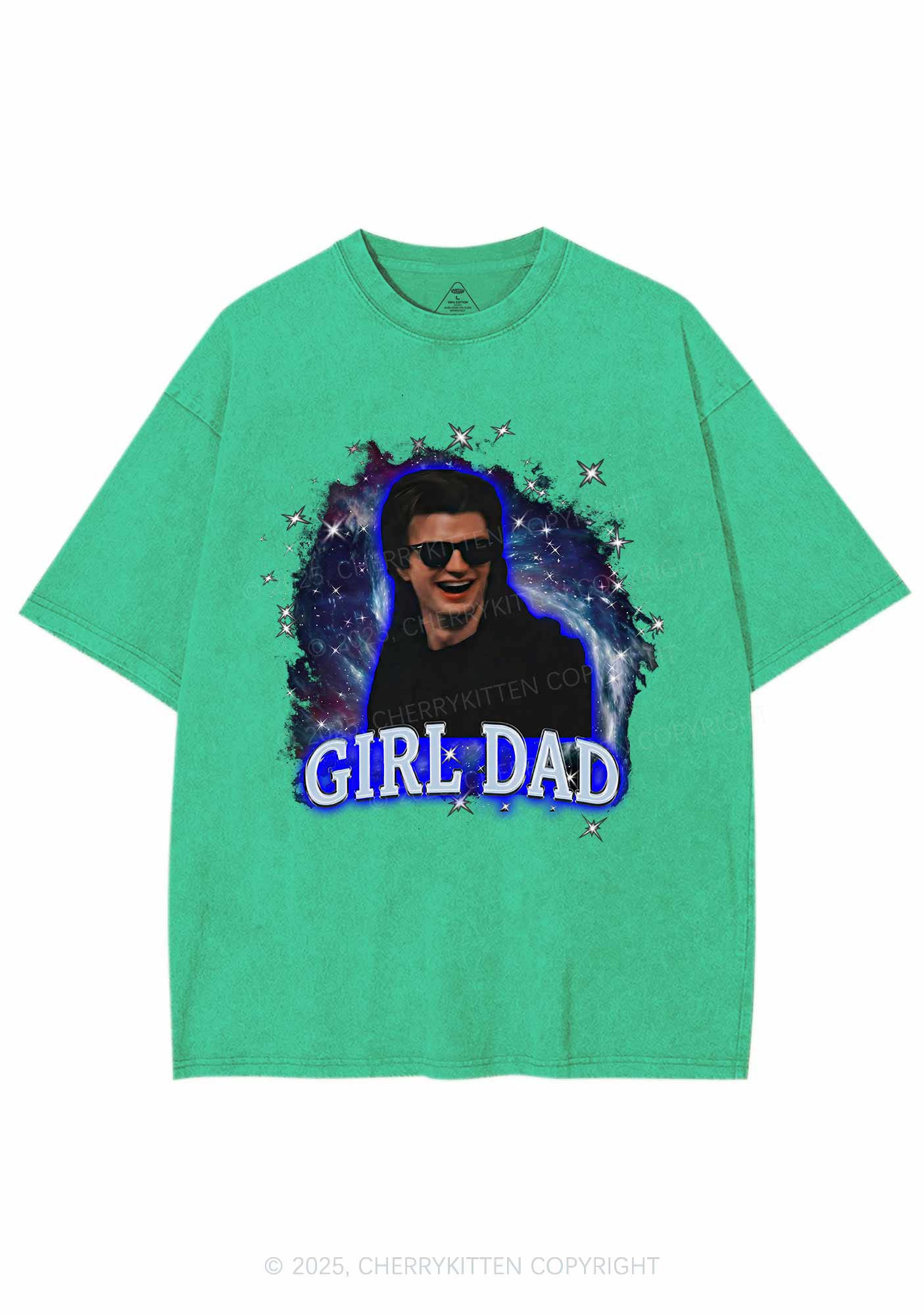 Girl Dad Starry Sky Y2K Shirts Washed Tee Cherrykitten
