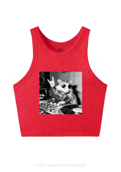 DJ Possum Y2K Crop Tank Top Cherrykitten