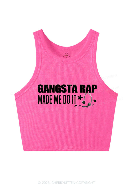 Gangsta Rap Made Me Do It Y2K Crop Tank Top Cherrykitten